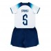 Cheap England John Stones #5 Home Football Kit Children World Cup 2022 Short Sleeve (+ pants)